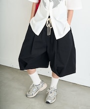 タックハーフボリュームワイドパンツ/WEB限定カラー・プラスサイズあり