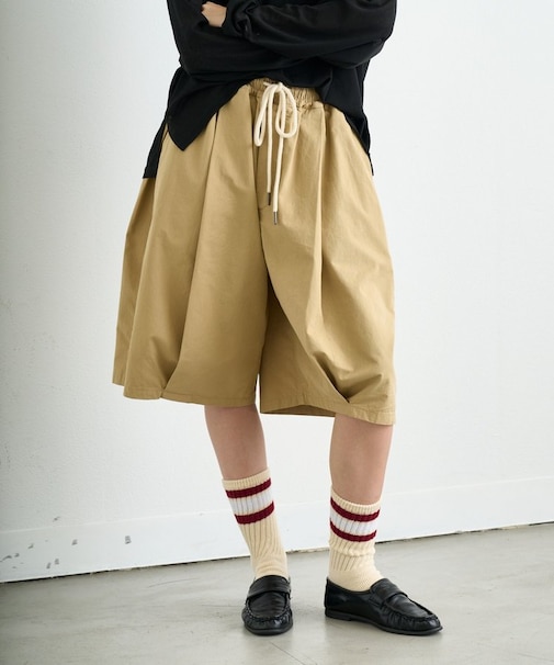 タックハーフボリュームワイドパンツ/WEB限定カラー・プラスサイズあり