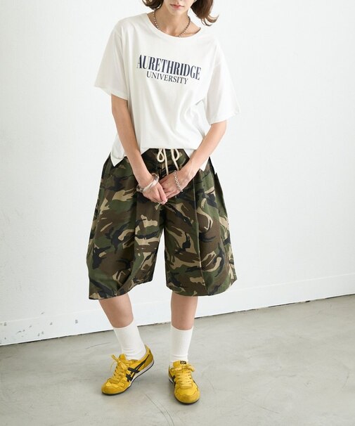 タックハーフボリュームワイドパンツ/WEB限定カラー・プラスサイズあり