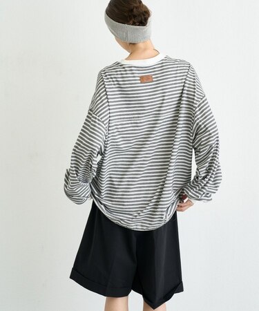 オーバーサイズマルチボーダーロンTee