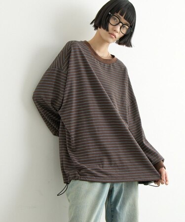 オーバーサイズマルチボーダーロンTee