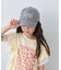 【KIDS】後ろ紐リボンチェックロゴCAP