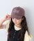 【KIDS】後ろ紐リボンチェックロゴCAP