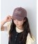 【KIDS】後ろ紐リボンチェックロゴCAP