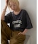 ∴アシッドウォッシュカレッジロゴオーバーTee