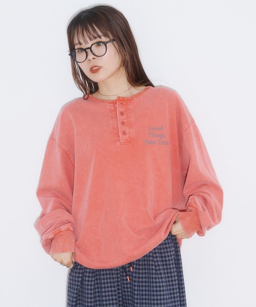 パウダー加工ヘンリーロンTEE