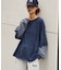 アシッドウォッシュ加工フェイクレイヤードワッフルロンTEE