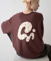 ニュアンス柄プリント2WAYワッフルロンTEE