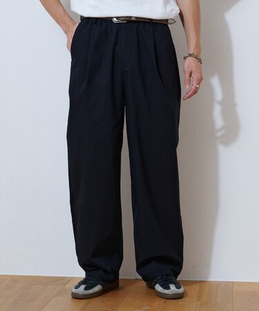 ストレッチカルゼテーパードパンツ
