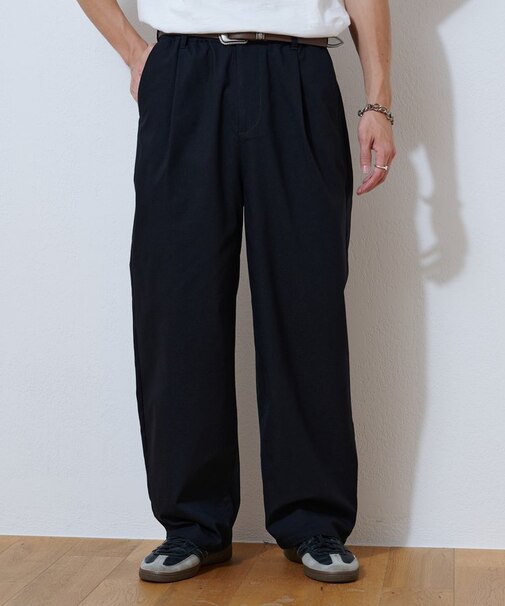 ストレッチカルゼテーパードパンツ