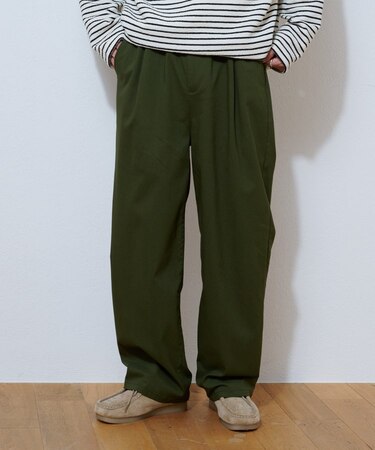 ストレッチカルゼテーパードパンツ