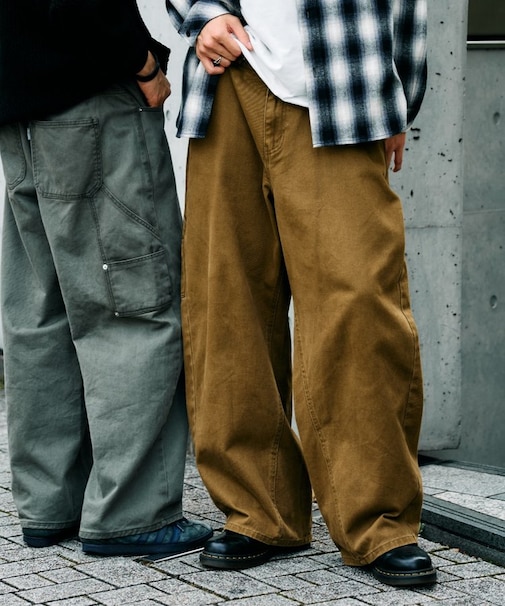 ヘビーツイルワイドペインターカーブパンツ