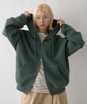 【UNISEX】製品染めダンボールジップパーカー/WEB限定カラーあり
