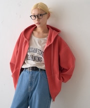 【UNISEX】製品染めダンボールジップパーカー/WEB限定カラーあり
