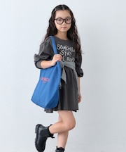 【KIDS/ZOZO限定カラーあり】らくがき風フロッキーロゴミニワンピチュニック
