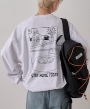【DOG＆OJISAN】ワンポイント刺繍ロンTEE