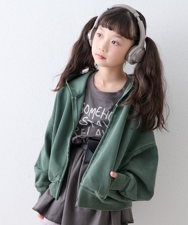【KIDS】KIDSピグメントダンボールパーカー