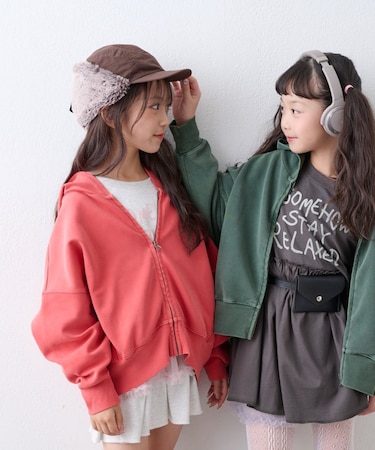 【KIDS】KIDSピグメントダンボールパーカー
