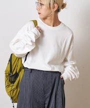 ビッグシルエットクルーネックスウェットロンTEE