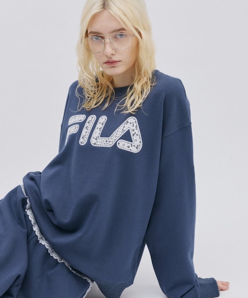 【 FILA 別注 】レースドッキング裏毛クルースウェット