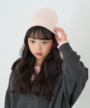 【KIDS】KIDSウール混リブニットビーニー
