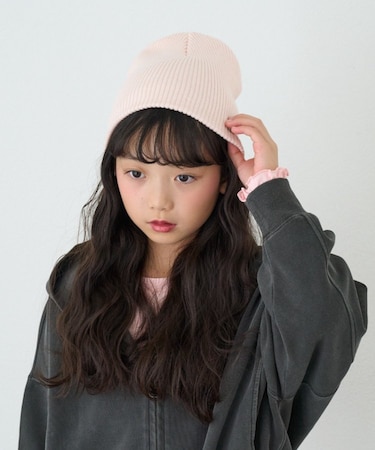 【KIDS】KIDSウール混リブニットビーニー
