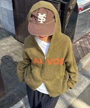 ネップヤーンダブルジャガードニットジップパーカー【WEB限定カラーあり】