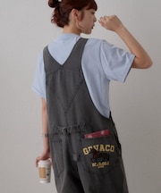 【GEVACO】馬サガラロゴプリントデニムサロペット