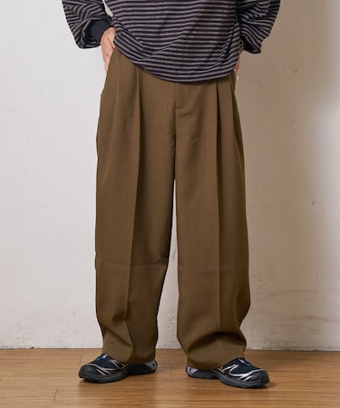 センタープレスツイルスラックス