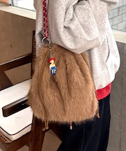 2WAYパラコードファー巾着バッグ