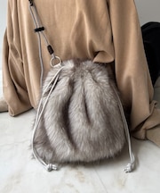 2WAYパラコードファー巾着バッグ