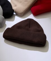 【WEB限定】【8色展開】ロールアップカラーニットビーニー