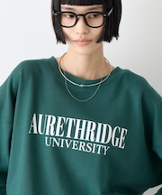 カレッジロゴサイドスリットオーバースウェット