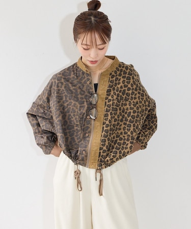 【etsinta】リメイクZIP柄シャツジャケット