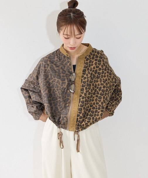 【etsinta】リメイクZIP柄シャツジャケット
