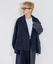 【etsinta】パッチワークテーラーオーバージャケット