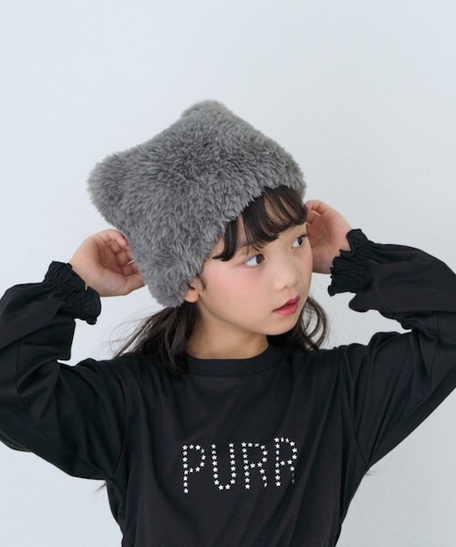 KIDS/ZO限カラーあり】ねこみみファー帽｜チャオパニックティピーの