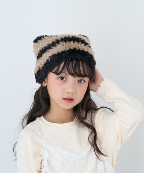 【KIDS/ZO限カラーあり】ねこみみファー帽
