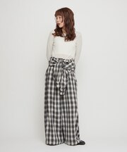 【willow】オンブレチェックオールインワン