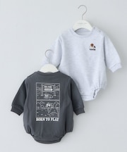 【BABY】犬スウェットロンパース