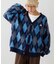 【GEVACO】アーガイル柄シャギーニットカーデ