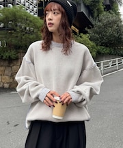 アウトリンキングモールニット/WEB限定カラーあり