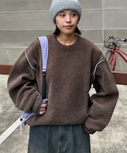 アウトリンキングモールニット/WEB限定カラーあり