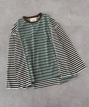 【etsinta】バスクボーダーリメイクtee