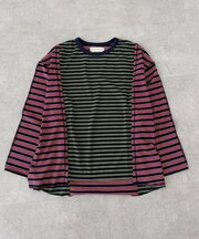 【etsinta】バスクボーダーリメイクtee