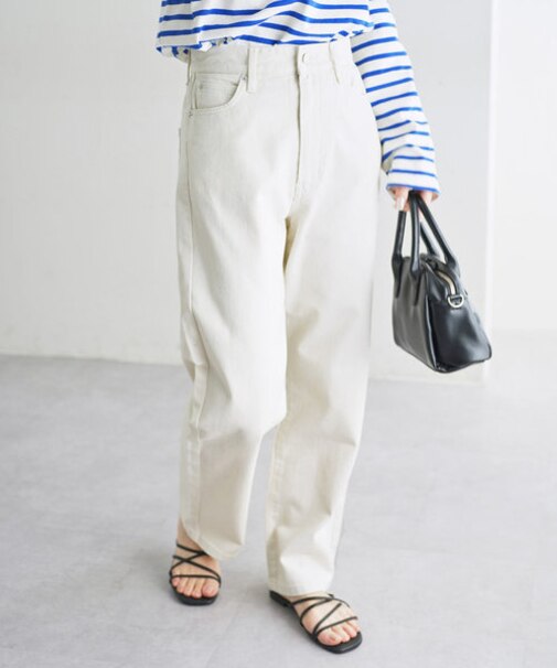 【WEB限定】デニムツイルストレートパンツ