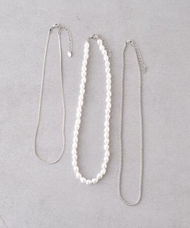 【GOLDY】3SETパールチェーンネックレス