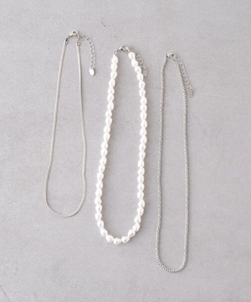 【GOLDY】3SETパールチェーンネックレス