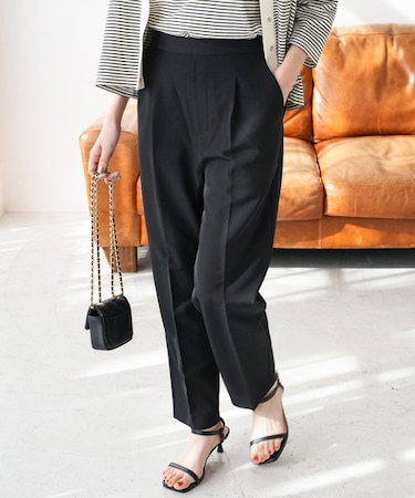 【XS～Lサイズ展開】アンチピリングテーパードパンツ