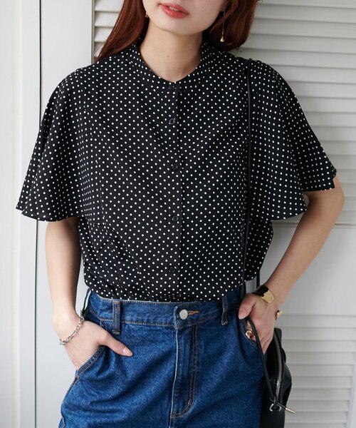 OHGAキャンディードットフリルブラウス OHGAキャンディードットフリルブラウス